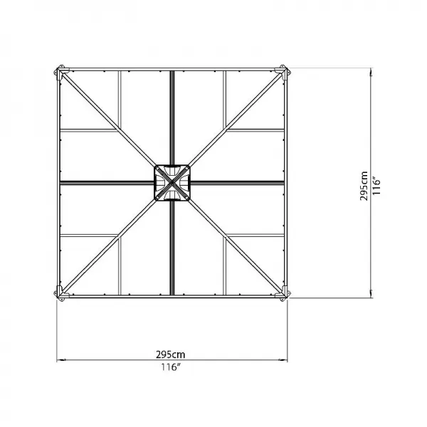 Záhradný altánok Palram Palermo 3000