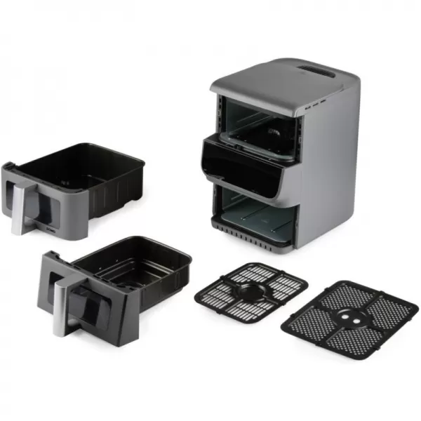 Vertikální dvojitá horkovzdušná fritéza 3,5+6,5 l - DOMO DO550FR