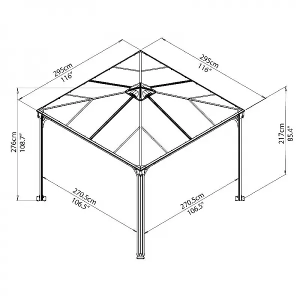 Záhradný altánok Palram Palermo 3000