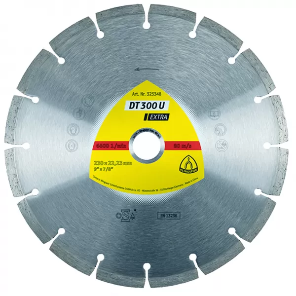 Kotouč diamantový segmentový DT300U KLINGSPOR | 125x7x1,6x22,2 mm