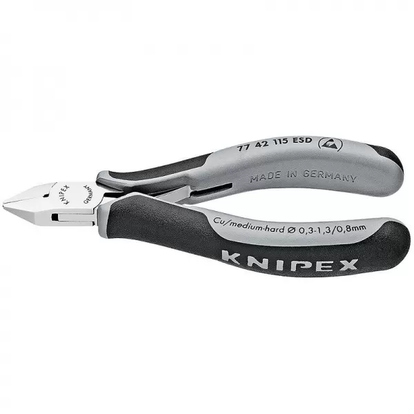 Boční štípací kleště pro elektroniku ESD Knipex 77 42 115 ESD