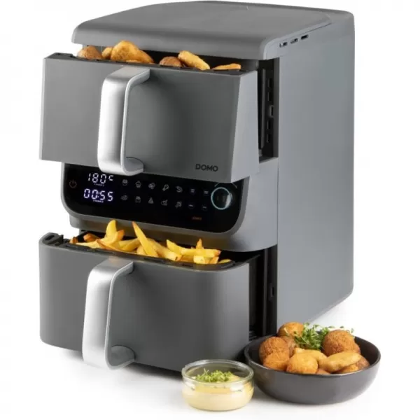 Dvojitá horkovzdušná fritéza 3,5+6,5l DOMO DO549FR