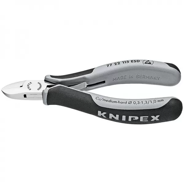 Boční štípací kleště pro elektroniku ESD Knipex 77 22 115 ESD