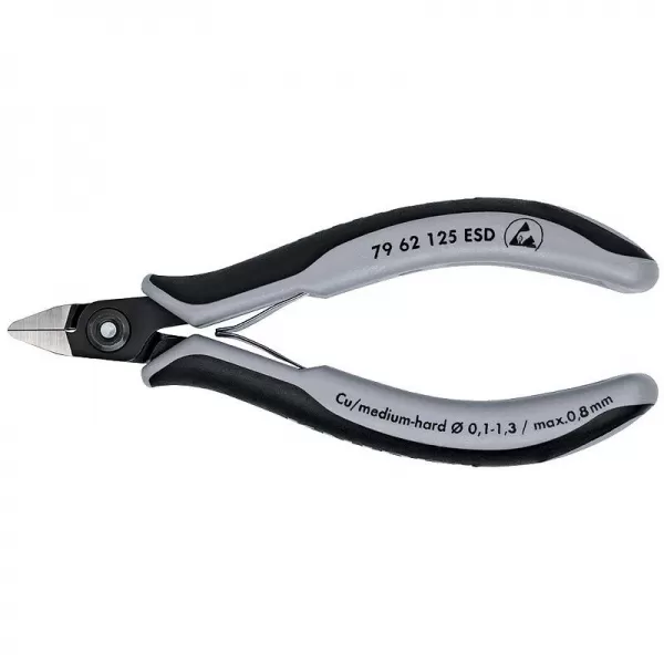 Přesné boční štípací kleště na elektroniku ESD Knipex 79 62 125 ESD