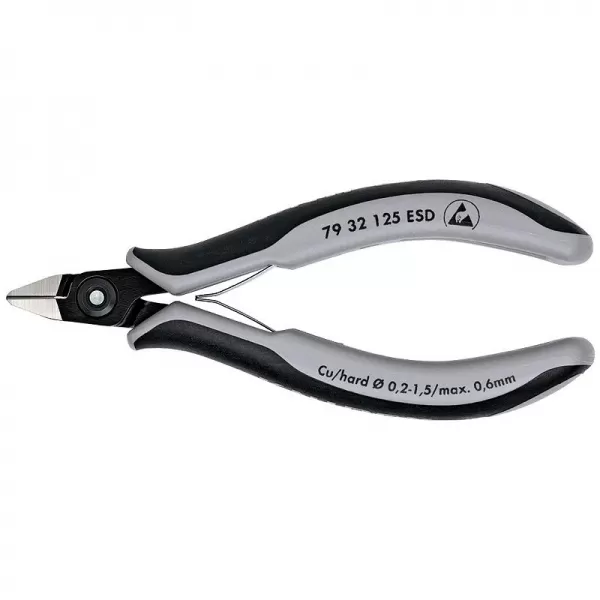 Přesné boční štípací kleště na elektroniku ESD Knipex 79 32 125 ESD