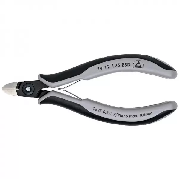 Přesné boční štípací kleště na elektroniku ESD Knipex 79 12 125 ESD
