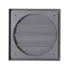 PVC větrací mřížka s přírubou a samotížnou žaluzií, 410x410 mm / Ø 350 mm, šedá DALAP 8234