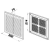 PVC mřížka bez příruby s mechanicky ovládanou žaluzií 250x250 mm, bílá DALAP 8580