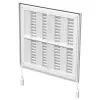 PVC mřížka bez příruby s mechanicky ovládanou žaluzií 250x250 mm, bílá DALAP 8580