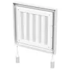 PVC mřížka bez příruby s mechanicky ovládanou žaluzií 186x186 mm, bílá DALAP 8502