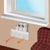 PVC dveřní ventilační mřížka s regulací 462x124 mm, bílá DALAP 85012