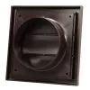 PVC větrací mřížka s přírubou a samotížnou žaluzií, 154x154 mm / O 100 mm, hnědá DALAP 8681