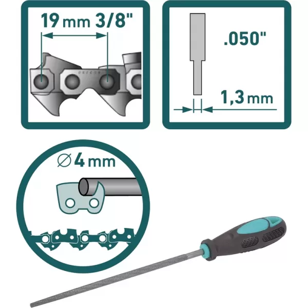 Řetěz pro řetězové pily, 3/8', 1,3mm, role 1640 článků/30,5m EXTOL INDUSTRIAL 8793220