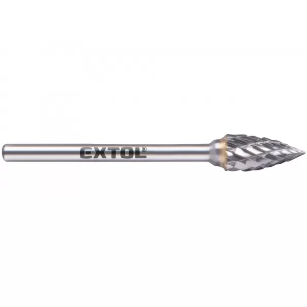 Fréza karbidová ostrý oblouk, 6x13mm, stopky 3mm Extol Industrial 8703863