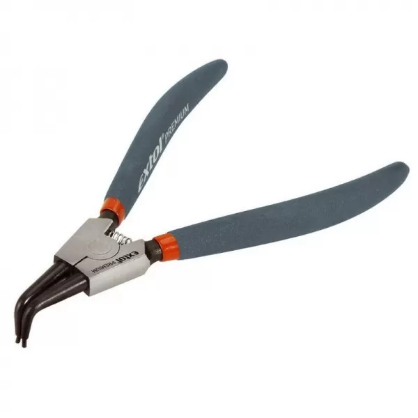 Kleště seeger zahnuté vnější 175mm CrV EXTOL PREMIUM 8813514