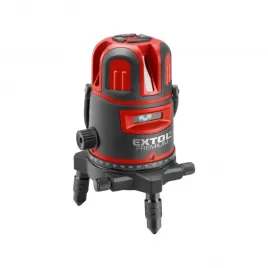 Zelený liniový křížový samonivelační laser 1H x 4V (+6D) EXTOL PREMIUM 8823312