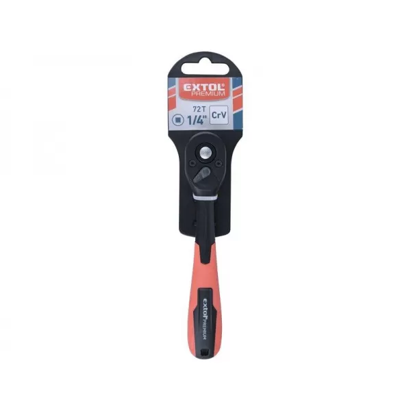 Ráčna tvarovaná, 72 zubů, 1/4", L 150mm, Crv EXTOL PREMIUM 8816408