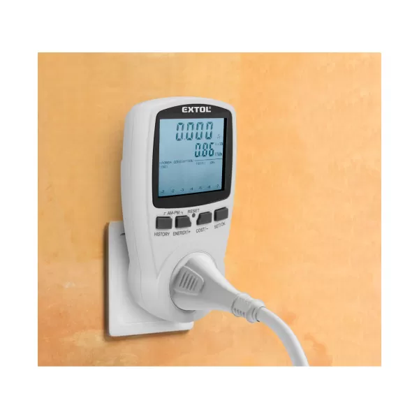 Merač spotreby elektriny energie - EXTOL PREMIUM wattmeter 8831260