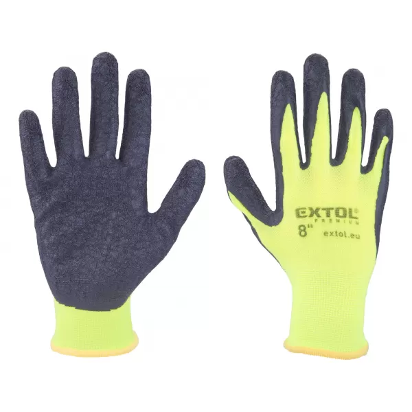 Rukavice nylonové, bezešvé, polomáčené v latexu, velikost 8' Extol Premium 8856644