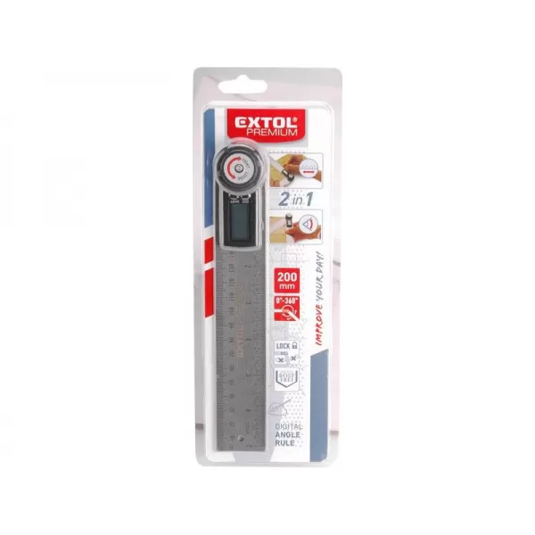 Digitální úhloměr s pravítkem EXTOL PREMIUM 8823510