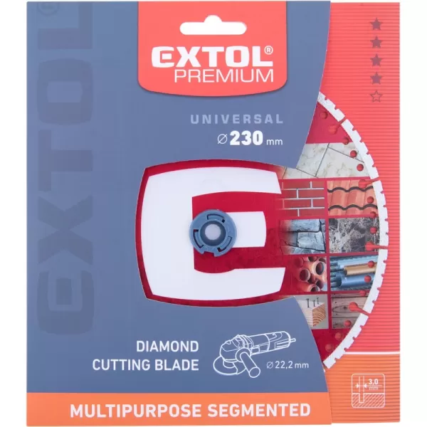 Kotouč řezný diamantový MULTI univerzální, 230x22,2x3mm EXTOL PREMIUM 8803004