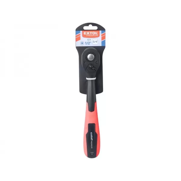 Ráčna tvarovaná, 72 zubů, 1/2", L 250mm, Crv EXTOL PREMIUM 8816410
