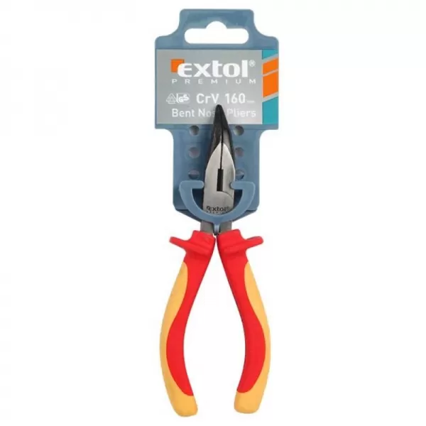 Kleště půlkulaté zahnuté 160mm VDE 1000V CrV EXTOL PREMIUM 8813177