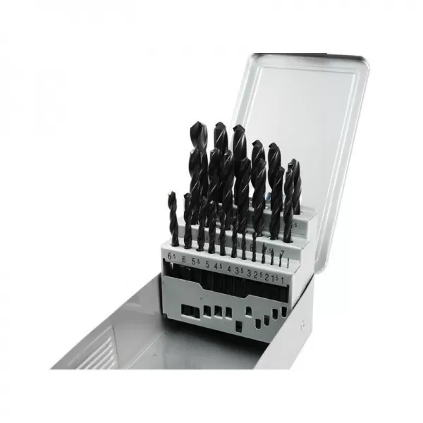 Vrtáky do kovu v kovové krabičce sada 25ks EXTOL PREMIUM 8801192