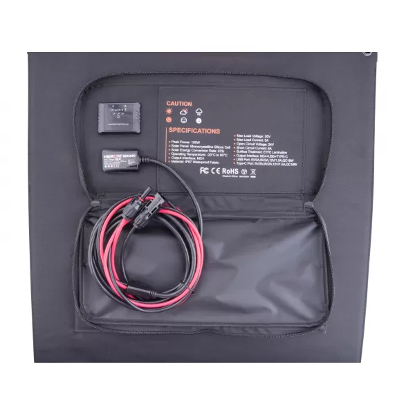 Solárny nabíjací panel, skladací, MC4, USB, 100W Heron 8896880