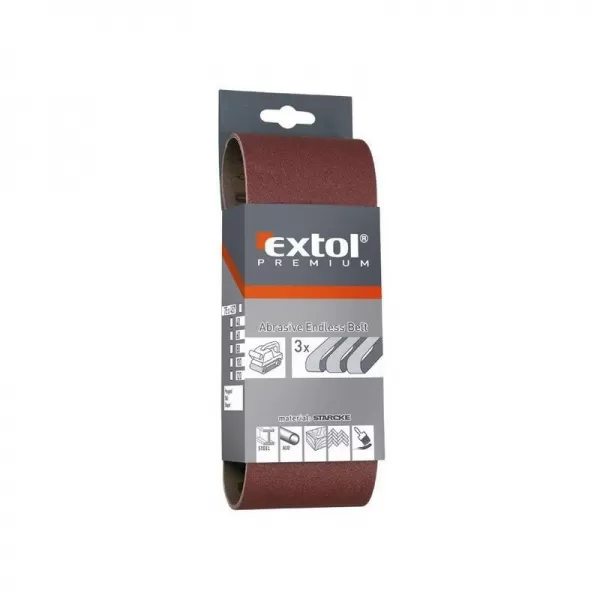 Nekonečný pás brusné plátno bal.3ks P40 EXTOL PREMIUM 8803504