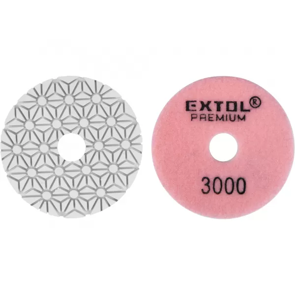 Kotouč diamantový leštící na obklady, 100mm, P3000, suchý zip Extol Premium 8803099