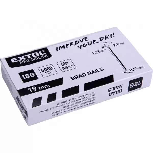 Hřebíky nastřelovací 6000 ks 19 mm EXTOL PREMIUM 8862611