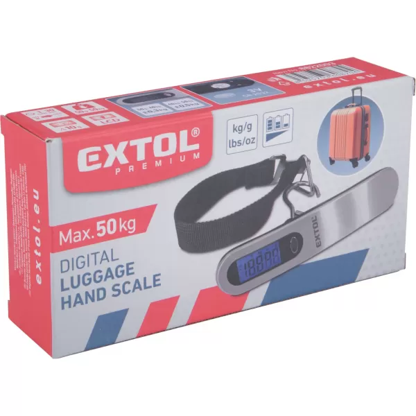 Příruční digitální váha na zavazadla 0,05 - 50 kg EXTOL PREMIUM 8822003