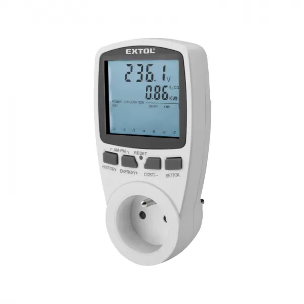 Merač spotreby elektriny energie - EXTOL PREMIUM wattmeter 8831260