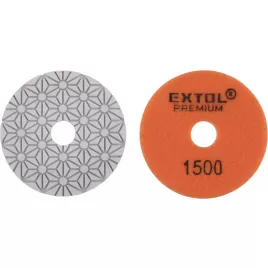 Kotouč diamantový leštící na obklady, 100mm, P1500, suchý zip Extol Premium 8803098
