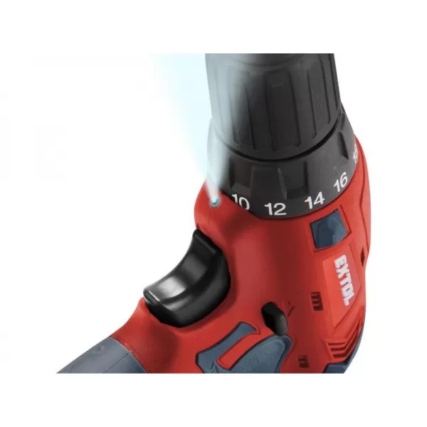 Aku vrtačka a úhlová bruska 125mm v plastovém boxu EXTOL PREMIUM 8898311