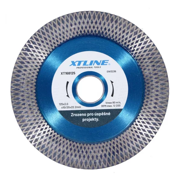 Kotouč diamantový turbo (řezný/brusný) 115x2,0x10/20x22,2 mm XTline XT168115