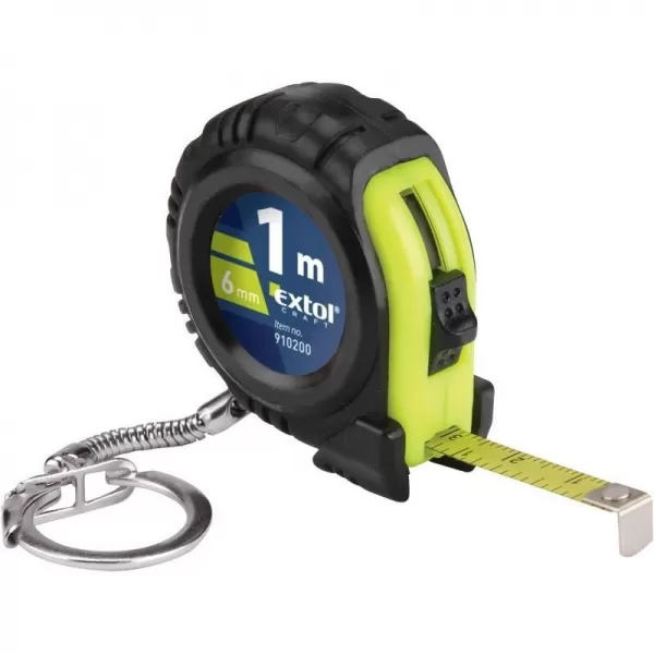 Svinovací metr přívěšek 1m x 6mm pryžový obal EXTOL CRAFT 910200