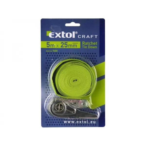 Pás upínací ráčnový s háky 5m x 25mm max. 150kg EXTOL CRAFT 9681