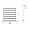 Hliníková větrací mřížka s pevnými lamelami 200x200 mm DALAP 9716