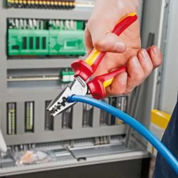 Lisovacie kliešte Knipex 97 78 180 na koncovky s predným vkladaním