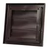 PVC větrací mřížka bez příruby se samotížnou žaluzií 186x186 mm, hnědá DALAP 9711