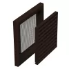 PVC větrací mřížka bez příruby s pevnou žaluzií a síťkou 186x186 mm, hnědá DALAP 9708