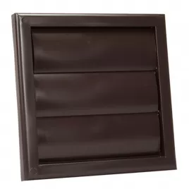 PVC větrací mřížka bez příruby se samotížnou žaluzií 154x154 mm, hnědá DALAP 9705