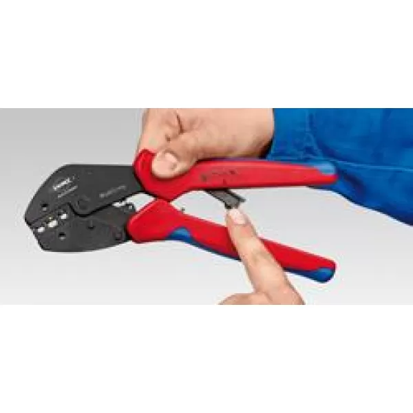 Lisovací kleště s výměnným zásobníkem a 3 lisovacími profily Knipex MultiCrimp 97 33 01
