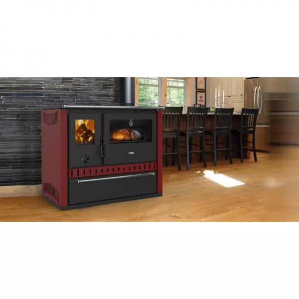 Sporák na tuhá paliva PRITY GT FI S DR, NEREZOVÁ TROUBA, BORDÓ