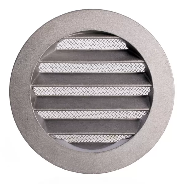 Kovová větrací mřížka Ø 200 mm s přírubou a síťkou proti hmyzu DALAP 99994