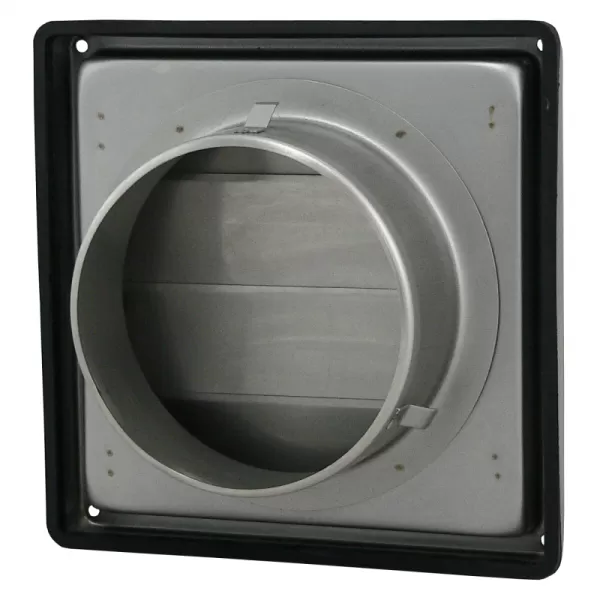 Nerezová vetracia mriežka s prírubou a samoťažnou roletou 180x180 mm, Ø 150 mm DALAP 99491
