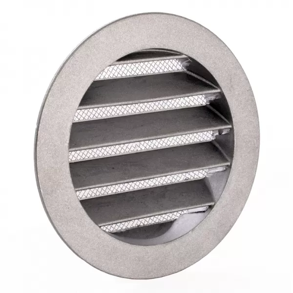 Kovová větrací mřížka Ø 315 mm s přírubou a síťkou proti hmyzu DALAP 99996