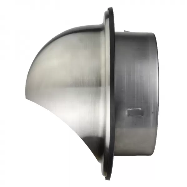 Nerezová větrací mřížka s přírubou, krytem a síťkou Ø 200 mm DALAP 99335